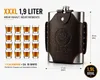 Flachmann Edelstahl Trinkflasche 1,9 Liter Umhängetasche Produktbild-Vorschau 3