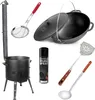 Premium Gusseisen Kazan Set 15 L mit Ofen Utschak Feuerofen Produktbild-Vorschau 1