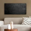 MuchoWow® - Leinwandbilder - Leder - Textur - Schwarz - Produktbild-Vorschau 5