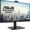 A computer monitor displaying a city skyline and marketing text, placed on a stand. Produktbild-Vorschau