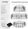 Product information and diagrams for a pet playpen. Voir les images du produit