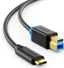 deleyCON 1,5m USB 3.0 Drucker Scanner Kabel USB-C auf Typ B Produktbild-Vorschau 1