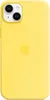 A yellow iPhone 14 Plus case is shown from the back on a white background. Produktbild-Vorschau