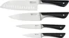 A set of four knives with black handles and silver blades are displayed vertically against a white background. Produktbild-Vorschau