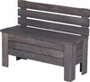STOLMAK Záhradný drevený box 111 l 71x54x29 cm sivý, Náhľad obrázku produktu 1