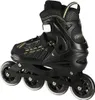 A black and gold inline skate is shown against a white background. Podgląd zdjęcia produktu