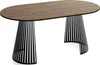 Esstisch Rund Ausziehbar mit Lamellen im Loft-Stil – 100 Produktbild-Vorschau 3