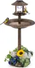 GOPLUS Vogeltränke stehend, Vogelbad Retro mit Solarlicht, Produktbild-Vorschau 1