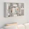vidaXL Nástěnná police Concrete Grey 85x16x52,5 cm Dřevěný Náhled obrázku produktu 2