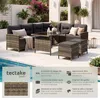 Canapé de jardin BARLETTA modulable - marron naturel Voir les images du produit 2