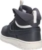 A rear view of a black Nike high-top sneaker with a white sole and accents. Náhľad obrázku produktu