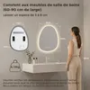 S'AFIELINA Miroir de salle de bain avec éclairage Voir les images du produit 2