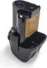 A black battery pack for a power tool, shown against a white background. Produktbild-Vorschau