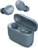 A pair of blue wireless earbuds and their charging case are displayed against a white background. Anteprima dell’immagine prodotto