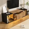 Mobile TV Merax con illuminazione LED e 2 cassetti, mobile Anteprima dell’immagine prodotto 2