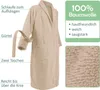 Celodoro Bademantel für Damen und Herren - Beige XXL Produktbild-Vorschau 2