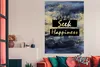 MuchoWow® Poster Zitat - Glück - Gold - Blau 120x180 cm - Produktbild-Vorschau 3