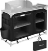 Cuisine de camping en aluminium 116 x 52 x 107 cm - noir Voir les images du produit 1