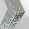 A close-up view of the corner of a silver picture frame with a hammered texture. Produktbild-Vorschau