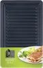 A panini sandwich on a plate with lettuce, next to a grilling plate and some icons. Podgląd zdjęcia produktu