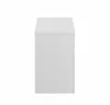 A white, closed cabinet or table with a sloped top, shown from the front. Produktbild-Vorschau