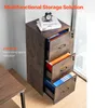 SucceBuy Armoire à dossiers avec 3 tiroirs et serrure pour Voir les images du produit 2