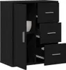 vidaXL Sideboard Schwarz Eichen-Optik 60 x 31 x 70 cm Produktbild-Vorschau 3