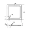 Schulte Duschwanne Adria 90x90 cm, Sanitäracryl Weiß, Set Produktbild-Vorschau 4