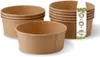Barquette en carton compostable 650 ml, marron, pour soupe Voir les images du produit 1