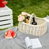 Creative Home Weiße Große Picknickkorb Weidenkorb mit Produktbild-Vorschau 8