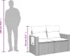 vidaXL Gartensofa mit Kissen 2-Sitzer Schwarz Poly Rattan Produktbild-Vorschau 12