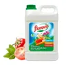 A bottle of Florovit garden fertilizer is shown next to some fresh tomatoes and basil. Produktbild-Vorschau