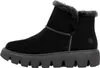 A black winter boot with a grey fur lining and a thick black sole, shown from the side against a white background. Voir les images du produit