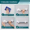 Haltegriff, 2er Set Duschgriff mit Saugnapf, Ohne Bohren, Produktbild-Vorschau 5