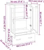 vidaXL Highboard blanc 70x31x115 cm Bois composite Voir les images du produit 8