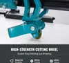 Close-up of a cutting wheel mechanism on a tile cutter, with marketing text below. Anteprima dell’immagine prodotto