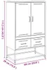 vidaXL Highboard antracit 68x39x111,5 cm oceľ Náhľad obrázku produktu 7