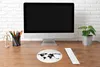 MuchoWow® Mauspad Mousepad Weltkarte - Schwarz - Holz 30x30 Produktbild-Vorschau 4