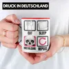 Trendation - Eat Sleep Metalcore Repeat Tasse Geschenk Produktbild-Vorschau 2