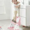 Siège de toilette 2 en 1 avec marchepied, pliable, rose Voir les images du produit 6