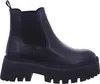 A studio shot of a single black Chelsea boot with a thick platform sole. Produktbild-Vorschau