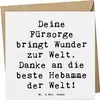 Mr. & Mrs. Panda Grußkarte Spruch Beste Hebamme - Weiß - Produktbild-Vorschau 1