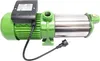 A green and silver centrifugal pump with a black power cord and plug, isolated on a white background. Produktbild-Vorschau
