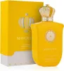 A yellow perfume bottle and its box are displayed against a white background. Produktbild-Vorschau