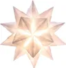 A white, folded paper star lantern. Voir les images du produit