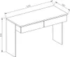 Schminktisch Vicco Azur Weiß 120 cm ohne Spiegel, Model Produktbild-Vorschau 3
