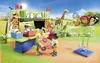 A Playmobil zoo playset with figures, animals, and a ticket booth. Podgląd zdjęcia produktu