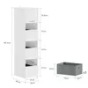 SoBuy Wäscheschrank Badezimmerschrank mit 3 Wäschekorb Produktbild-Vorschau 6