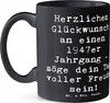 Mr. & Mrs. Panda Kaffeebecher Spruch 1947 Geburtstag - Produktbild-Vorschau 2