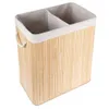 A laundry basket made of bamboo with two compartments. Náhled obrázku produktu